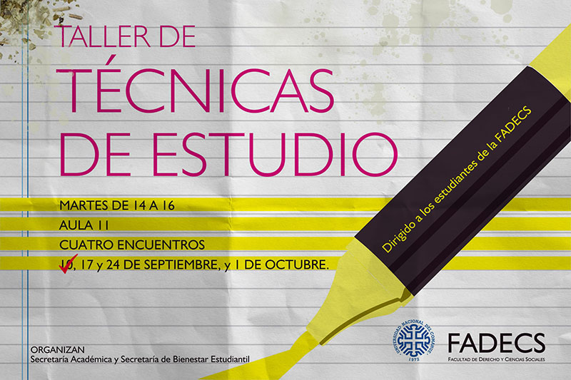 TALLER DE TÉCNICAS DE ESTUDIO PARA ESTUDIANTES DE LA FADECS